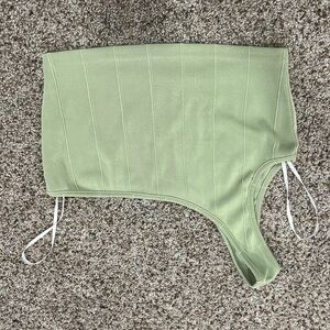 Sage Green Asymmetrical Top